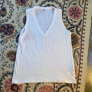 Madewell white v neck tank top